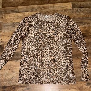 Leopard Print Long Sleeve Top (UNDERSHIRT)